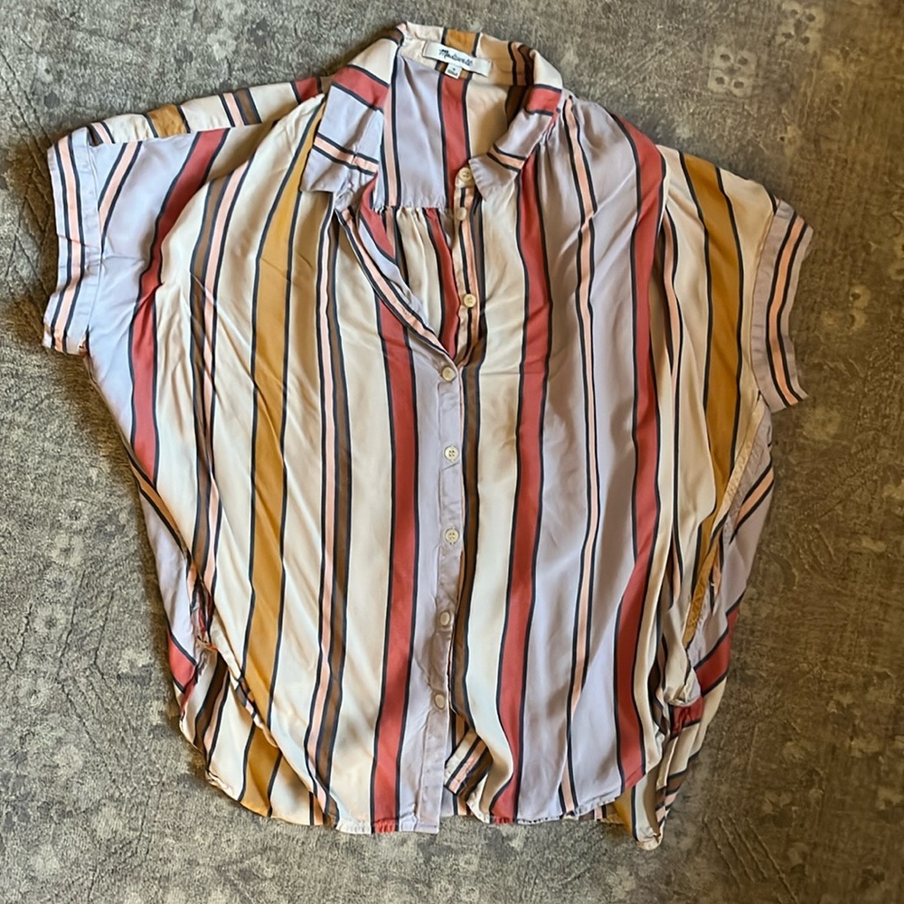 Madewell pastel striped button down